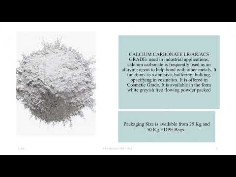 Calcium Carbonate LR/AR/ACS Grade