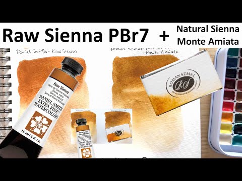 Daniel Smith vs Roman Szmal - Raw Sienna PBr7  and Natural Sienna Monte Amiata
