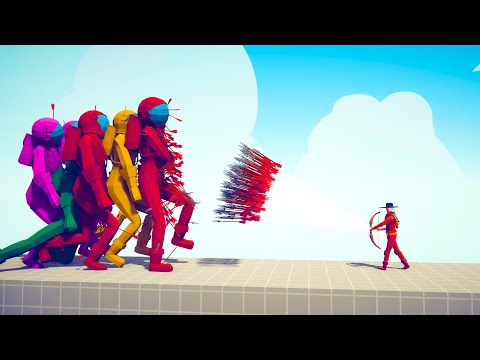 CAN 100x AMONG US CROSS THE BRIDGE? - Totally Accurate Battle Simulator TABS