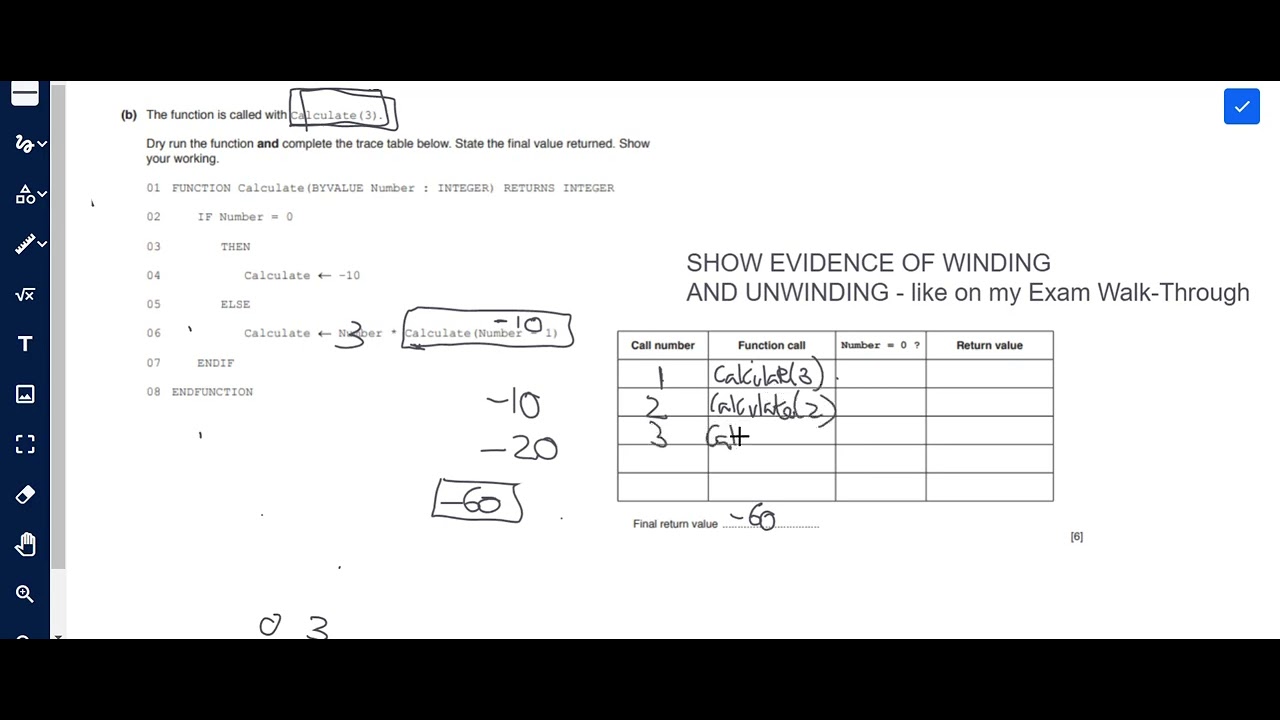 9618 CIE Recursion to Iteration