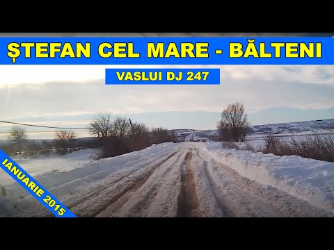 Stefan cel Mare - Balteni ( DN 15D - DJ 247 Vaslui ) video ian. 2015  Part 1