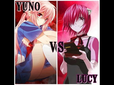 BATALLAS DE ANIME Gasai Yuno (Mirai Nikki) VS Lucy (Elfen Lied)