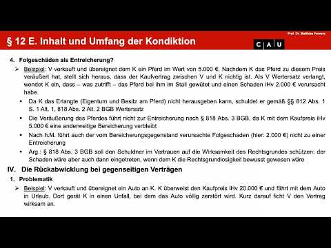 Examenskurs Schuldrecht BT – Folge 27 (BereicherungsR: Saldotheorie; Mehrpersonenverhältnisse)