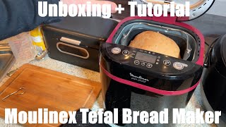 Moulinex / Tefal Brotbackautomat Pain Plaisir 31 x 29 x 29 cm Schwarz - Lila Auspacken und Anleitung