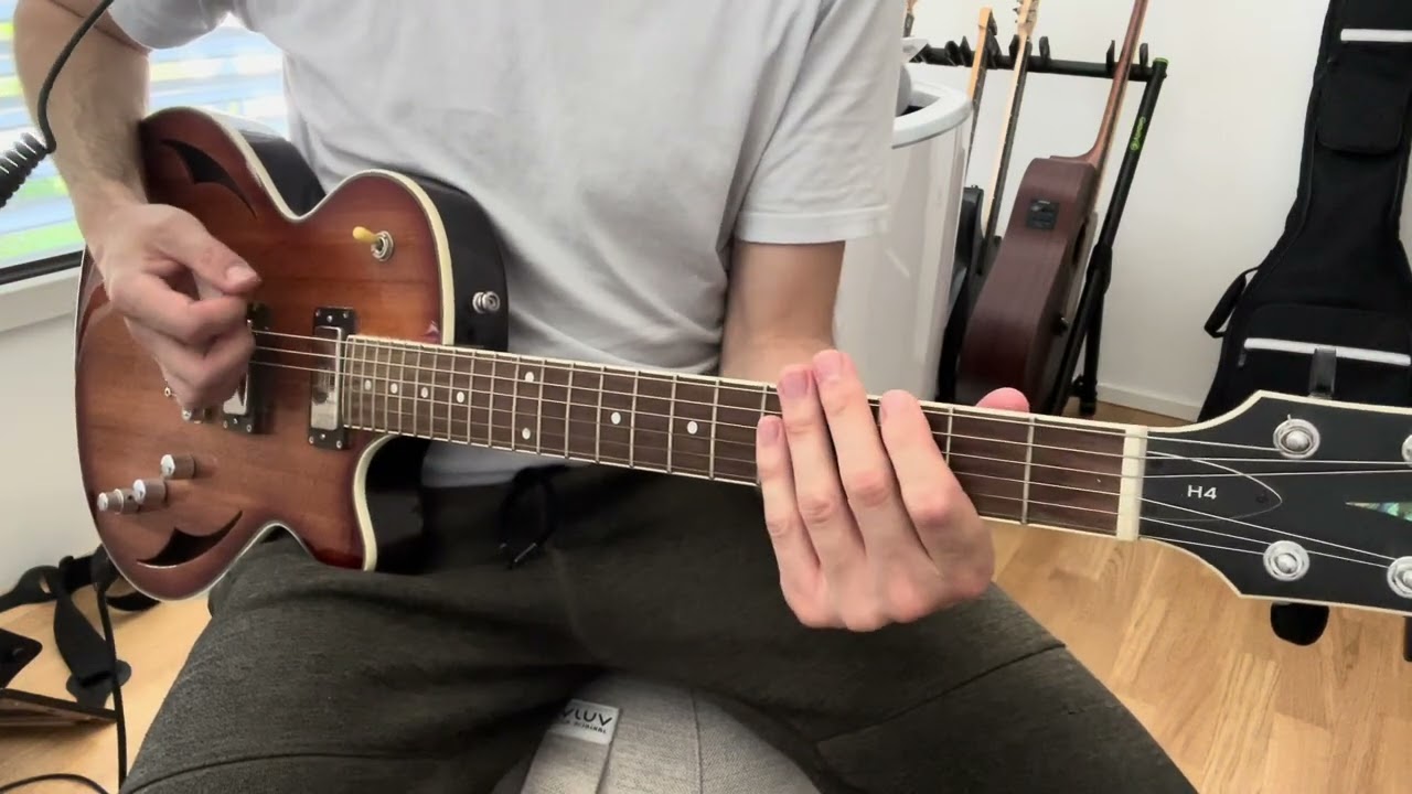 Roberto Barlocci playing the Jackass Party Boy theme riff on electric guitar