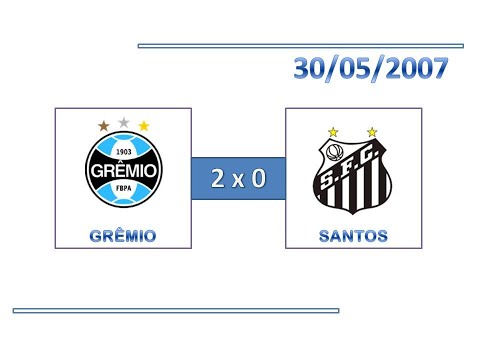 GOLS: Grêmio 2 x 0 Santos - 30/05/2007 - Copa Libertadores