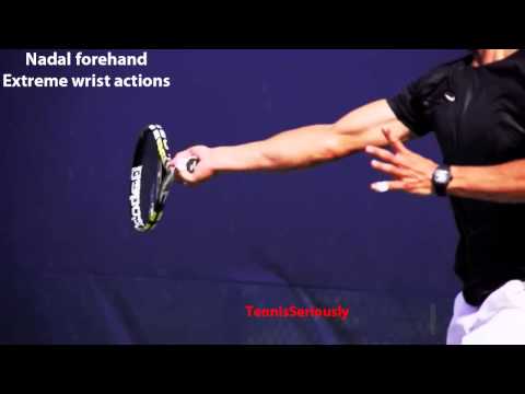 Nadal forehand Extreme wrist articulation Slow motion