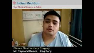 Mr. Raymond, Hongkong patient video testimonial India