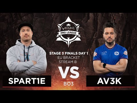Spart1e vs Av3k - Quake Pro League - Stage 3 Finals Day 1 - EU bracket, Stream B