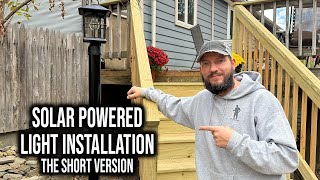 NO WIRES! Solar Post Light Installation | The Short Version