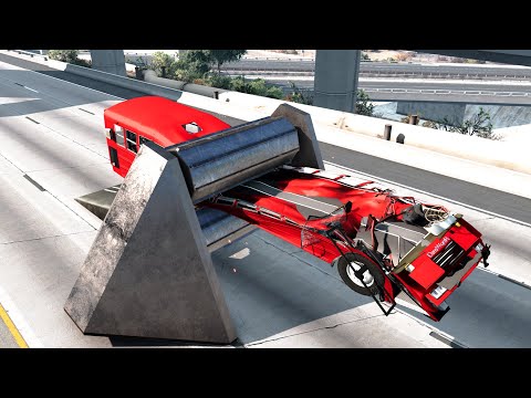 Cars vs Spinning Roller #7  BeamNG.Drive