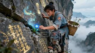 약초 꺾는 소년이 절벽 아래 신비한 푸른 꽃 발견, 절세 무공 얻어 무림 제패.