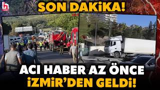 SON DAKİKA! İzmir'de feci kaza! Freni arızalana TIR araçlara çarptı! Ö