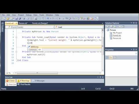 Visual Basic Tutorial - 92 - Person Part 1 Video Lecture - Mastering ...