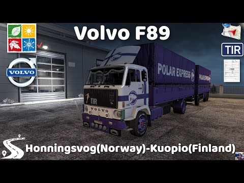 ETS 2 1.36●Volvo F89●Хоннингсвог(Норвегия)-Куопио(Финляндия)