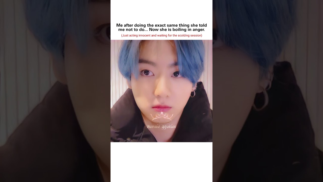 Waiting for the scolding session..😜||#Bunnie_ggukiee