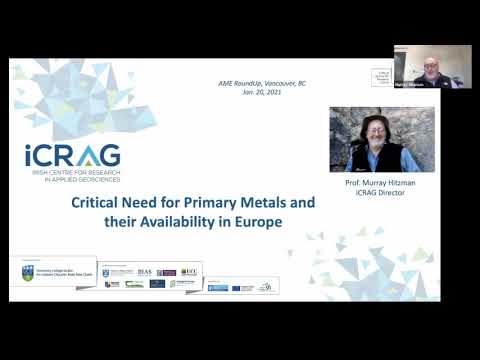 Critical Need for Primary Metals and their Availability in Europe – Murray Hitzman