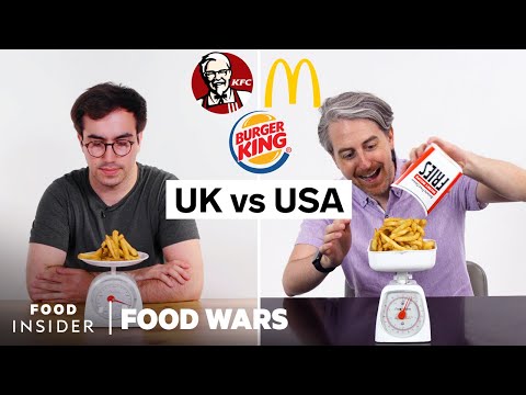 US vs UK Portion Size Differences (KFC, McDonald's, Burger King) | Food Wars