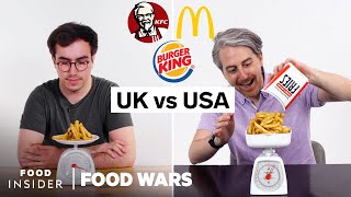 US vs UK Portion Size Differences (KFC, McDonald's, Burger King) | Food Wars