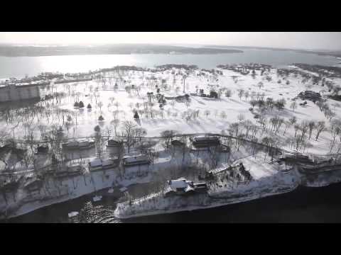 Aerial video of Northeastern Oklahoma after record snowfall