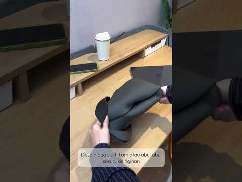 Gambar Passport Sarung Laptop Reversible - Hitam/Abu-Abu