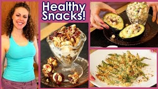Healthy Snacks & Weight Loss Tips!! 5 Snack Recipes, High Protein, Nutrition, Vegetarian Food