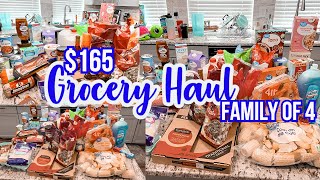 $165 grocery haul  GROCERY HAUL FAMILY OF 4 | GROCERY HAUL UNDER $200 | CHRISTINAS HOME