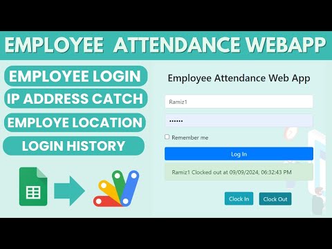 How to Create an Employee Attendance System Webapp Google Sheets, Apps Script & Location Track | B36
