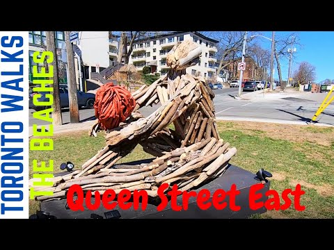 Toronto Walks The Beaches | Silver Birch Beach to Woodbine & Queen | 4K Walking Tour | Canada Walks