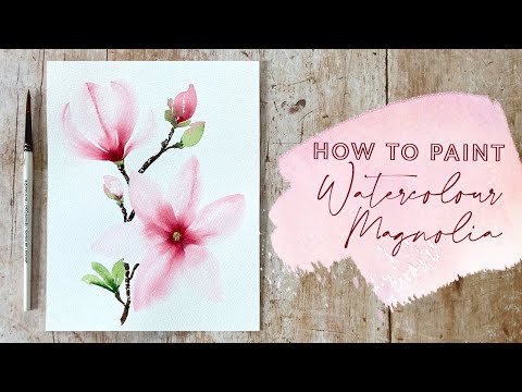 How to Paint Watercolour Magnolia