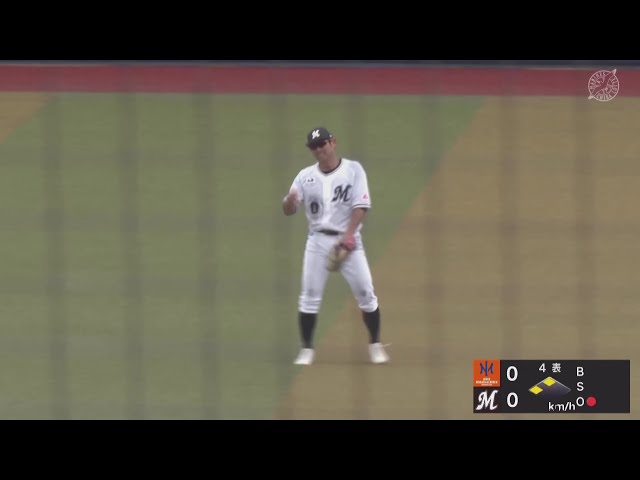 【ファーム】守備範囲は未だ健在!! マリーンズ・荻野貴司 長打を許さぬダイビングキャッチ!! 2025年9月13日 千葉ロッテマリーンズ 対 オイシックス新潟アルビレックスBC
