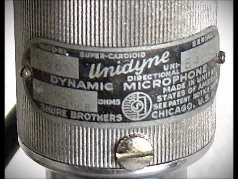 Vintage Shure 556C Fatboy Microphone, 1940's, original element, w/cable-stand image 13