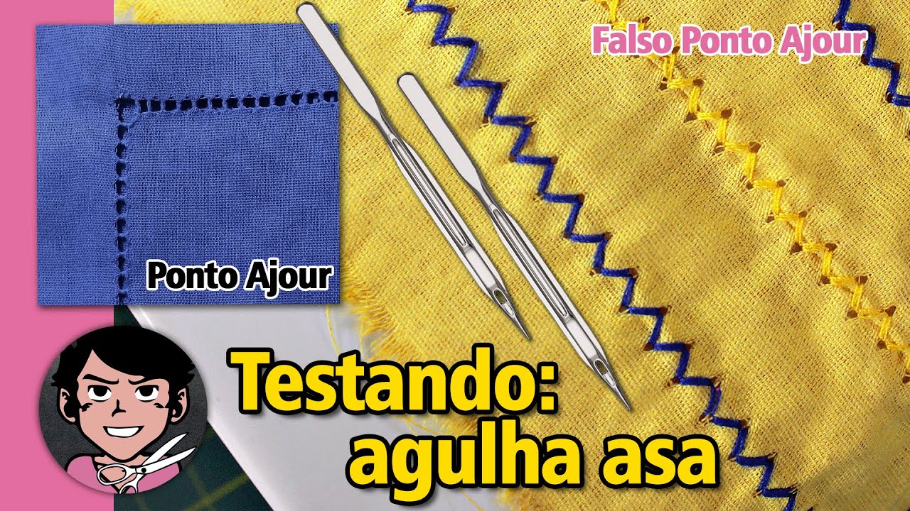 Testando Agulha Asa usada para fazer falso Ponto Ajour [Como Usar Agulha Asa na Elgin Genius Plus]
