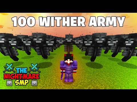 How I Created 100 Wither Army in Nightmare SMP?! 😱 Best WAR Prep | Minecraft India