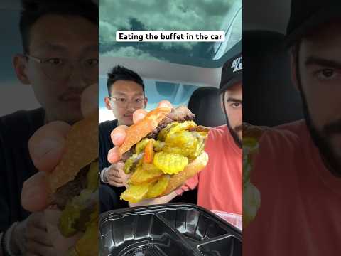 Comemos todo o Buffet Golden Corral no meu carro! #buffet #drpepper