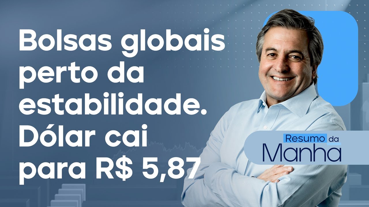 🔴 24/01/25 Bolsas globais perto da estabilidade | Dólar cai para R$ 5,87 | Resumo da Manhã