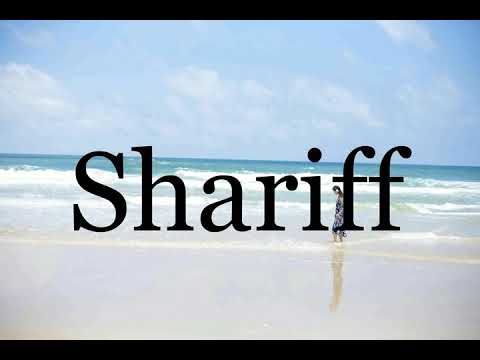 How To Pronounce Shariff🌈🌈🌈🌈🌈🌈Pronunciation Of Shariff