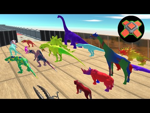 Colors Animals Race Obstacle Small Land Mines - Animal Revolt Battle Simulator