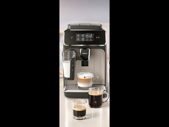 Vídeo relacionado con Philips Serie 2200 Cafetera Espresso Automática - 2 Cafés, Pantalla Táctil, Espumador de Leche Clásico, Molinillo Cerámico, Negro Mate (EP2220/10)