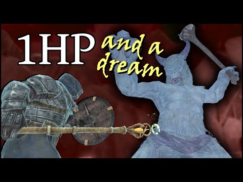 Breaking the Skyrim 1HP challenge with damage reduction