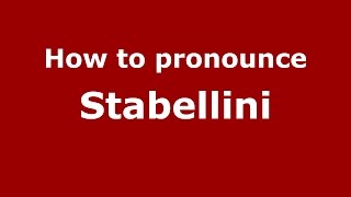 How to pronounce Stabellini