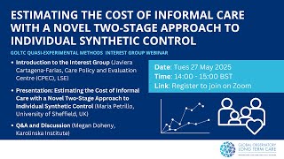 Estimating the Cost of Informal Care with a Novel Two-Stage Approach to Individual Synthetic Control 