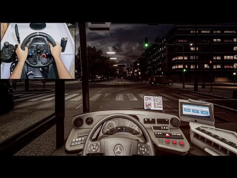 Realistic Bus Driving at Night | Bus Simulator 18 | Logitech G29 Steering Wheel