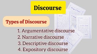 What is discourse | Types of Discourse | Forms of Discourse | Categories of Discourse