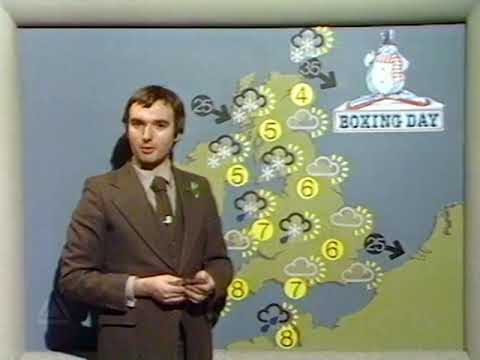 BBC Weather with Jim Bacon Christmas Day 1980