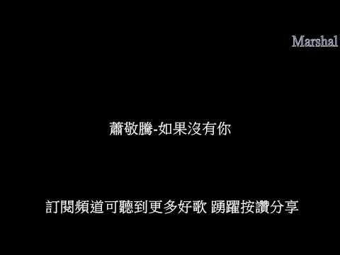 蕭敬騰-如果沒有你 『如果沒有你 我在哪裡 又有甚麼可惜』 【動態歌詞】 Marshal