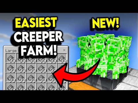 EASIEST Creeper Farm Minecraft Bedrock - 2,050 In 5 Minutes!