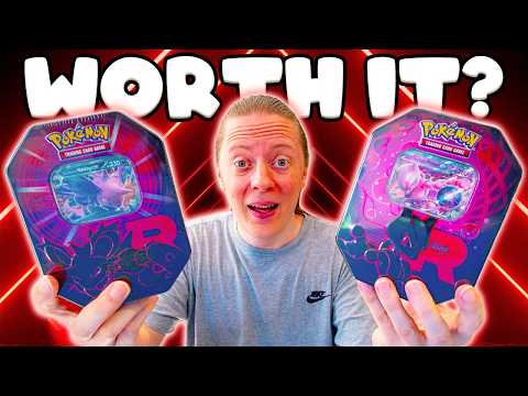 New Team Rocket Tins ARE HERE! Mewtwo, Nidoking & Persian Unboxing & Review