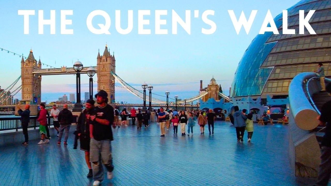 4K Tour Trough The Queen's Walk London UK