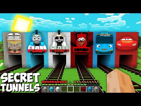 new SECRET TUNNELS of SCARY THOMAS TRAIN and FRIENDS CHOO CHOO CHARLES & MCQUEEN TAYO in Minecraft !